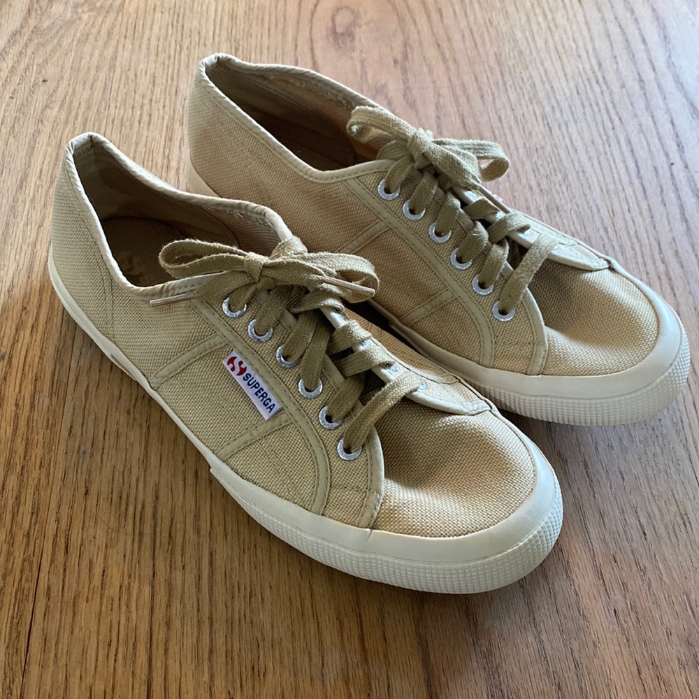Superga Tan Canvas Sneakers